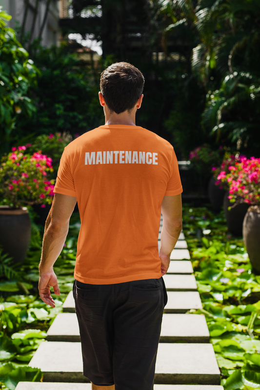 Maintenance Short Sleeve T-Shirt Orange
